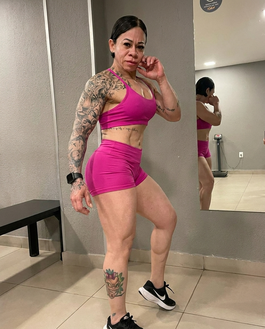 Muscle worship session Atlanta — female bodybuilder FBB
