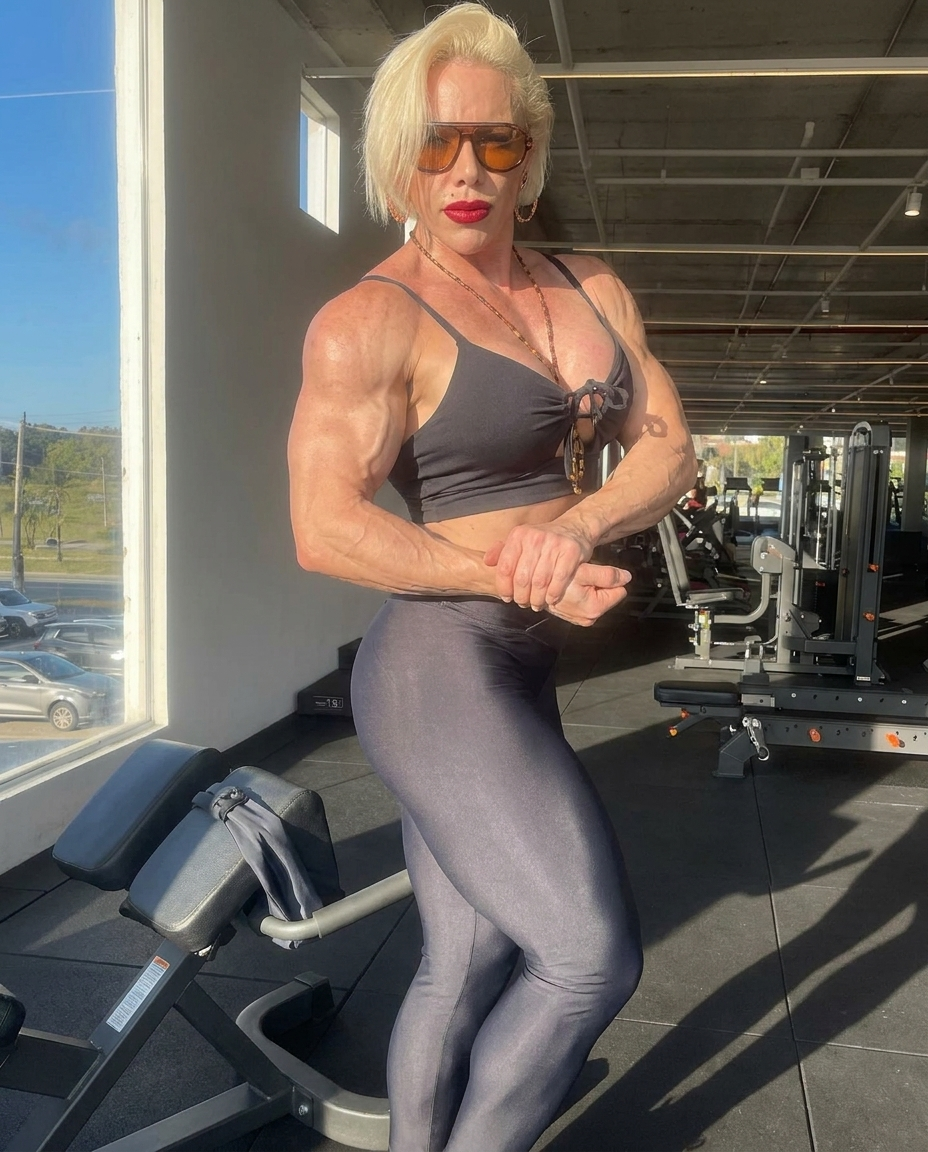 elite female bodybuilder strength demonstration — strength sessions USA FBB strength girlswithmuscle female bodybuilder strength sessions power